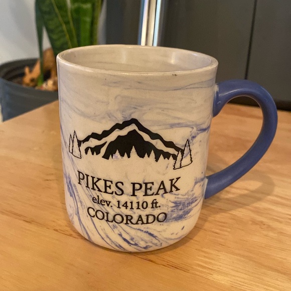 Colorado Other - Pikes Peak Elev. 14110 Ft. Colorado Etched Marble Mug